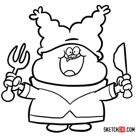 Chowder Coloring Pages, Chowder Cartoon Drawing, Chowder Cartoon Tattoo, Chowder Drawings, Chowder Tattoo, Chowder Cartoon, Cartoon Coloring, Drawing Process, Cartoon Tattoos