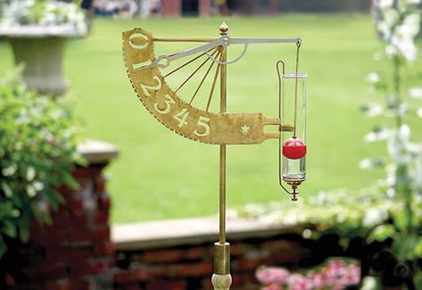 Weather Tools, Rain Gauges, Rain Gauge, Outdoor Thermometer, Weather Instruments, Colonial Times, Steel Deck, Pressure Treated Wood, Rain Chain