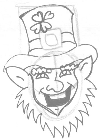 Leprechaun Drawing, Leprechaun Clothes, Draw Step By Step, How To Draw Steps, Leaf Drawing, Saint Patricks, Step Drawing, Pot Of Gold, Drawing Lessons