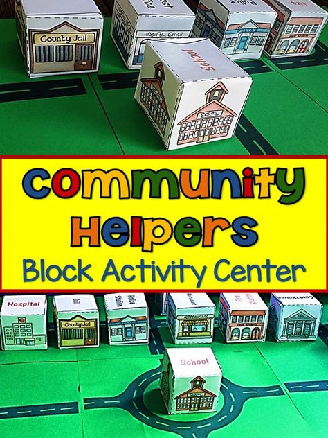 Social Studies Communities, Community Helper Lesson, Language Activities Preschool, Community Helpers Unit, Community Places, Community Helpers Theme, Community Helpers Preschool, Community Workers, Block Center