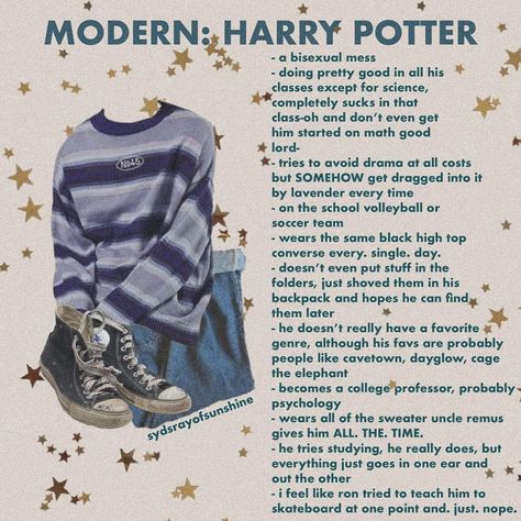 Modern Harry Potter, Harry Potter Script, Arthur Weasley, Hogwarts Outfits, Ravenclaw Aesthetic, Welcome To Hogwarts, Mood Clothes, Harry Potter Outfits, Harry Potter Headcannons