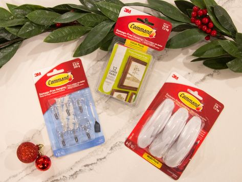 Shop Command Wire Hook Value Pack, 6 hooks & 8 strips, Command Large Picture Hanging Strips Value Pack, 12 Strips, Command Medium Designer Hooks Value Pack and more Command Hooks For Garland, Garland On Mantle, Command Hooks, Holiday Garlands, Christmas Hanging Decorations, Hanging Garland, How To Hang, Wreaths And Garlands, Hanging Wreath