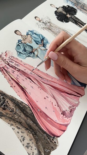 Fashion illustrator|Anastasiia on Instagram: "Starting a new sketchbook with something special✨ Elie Saab Couture Fall’22🤍" Fashion Sketchbook Inspiration, Fashion Major, New Sketchbook, Moda Aesthetic, Fashion Dream Job, Fashion Designer Studio, Elie Saab Couture, Modest Dresses Casual, Fashion Sketchbook