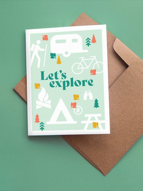 Honestly, who wouldn't want to hang out and explore? Send this fun just-because card to your loved one to celebrate life's special moments and cherished relationships. #explore #hike #camp #adventure #summer #friendship #friends #camping #hiking #summervibes #greetingcard #stationery #card #snailmail #mail #youvegotmail #greetingcard Like this card? Share it and follow us! INSTAGRAM: @pulp_and_parcel Friends Camping, Adventure Summer, Camping Hiking, Special Moments, Celebration Of Life, Hanging Out, Greeting Card, Greeting Cards, Hiking