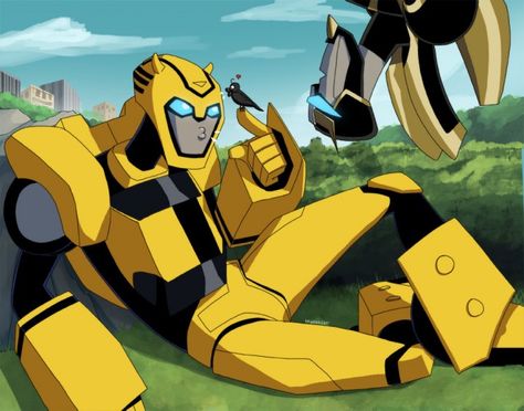 TFA Bumblebee Prowl X Bumblebee, Tfa Bumblebee, Alien Soldier, The Birds And The Bees, Transformers Starscream, Transformers Animated, Bumblebee Transformers, Transformers Comic, Transformers 3