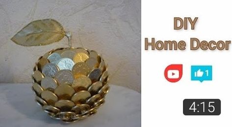 Coins Art Ideas, Penny Craft, Coconut Decoration, Coin Crafts, Handmade Decorative Items, Diy Diwali Decorations, Creative Money Gifts, Wedding Gifts Packaging, Coin Art