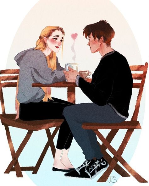 Happy Monday! I saw this super lovely #couple in a #cafe, and so I went home and had to draw them. I also animated this #illustration in my… Couple In Cafe Drawing, Couple In Cafe Illustration, Couples Illustration Art, Cafe Illustration Art, Dating Drawing, Love Story Illustration, Animated Shows, Blonde And Brunette, Sun Photo