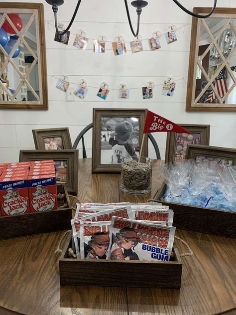 Sandlot Birthday Party, Yankees Party, Sandlot Birthday, Vintage Baseball Party, Baseball Centerpiece, Baseball Banquet, Baseball Theme Birthday, Baseball First Birthday, Boys First Birthday Party Ideas