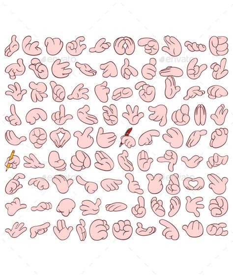 Cartoon Hands Set 2 Skin Color #Hands, #Cartoon, #Set, #Color Cartoon Hands Tutorial, Cute Hands Drawing, Doodle Hands Drawing, Big Hands Drawing, Square Hands Drawing, Cartoon Body Types, Cartoon Reference Poses, Cute Cartoon Styles, Cartoon Hands Reference