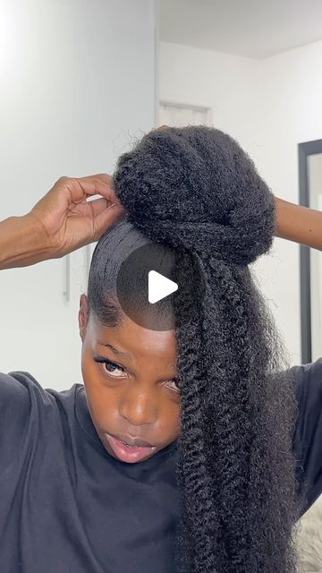 Zoliswa Mahlobo on Instagram: "Another Quick and easy hairstyle idea🤍  Styling gel @darkandlovelyafrica" Easy Ponytail Tutorial, Hair Gel Hairstyles Women, Gel Hair Styles Hairstyles, Slick Back Ponytail Natural Hair 4c, Styling Gel Ponytail Hairstyles, Bubble Faux Hawk, Packing Gel Hairstyle For Natural Hair, Ponytail Gel Hairstyles, Donut Bun Hairstyles For Black Women