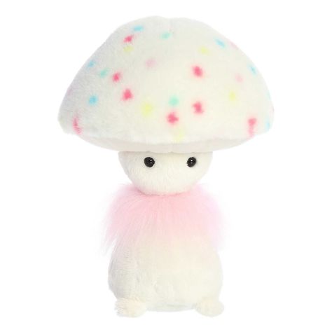 Embrace the sweetness of Vanilla Cupcake from the Fungi Friends plush collection, a toy that resembles a delectable vanilla treat adorned with a sprinkle of colorful spots. This mushroom plush comes with a charming pink ruff, making it a cuddly and vibrant addition to any plush lover’s collection. Perfect for gifting or adding a touch of whimsical fun to your home, Vanilla Cupcake is a joyful companion that brings a smile to faces of all ages. This plush is approx. 5.5" x 5" x 9" in size. Every Fungi Friends plush is crafted from magical materials for a cloud-like softness! Designed specifically for enchanting naptime snuggles Made from durable material to ensure your woodland mushroom plush adventures never end To ensure stability and quality, this plush contains bean pellets suitable for Mushroom Plush, Mushroom Caps, Plush Collection, Forest Floor, Vanilla Cupcakes, Cute Stuffed Animals, Toy Figures, Cute Bunny, Doll Accessories