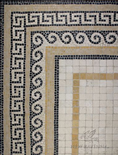 Greek Mosaic Tile, Greco Roman Art, Pompei Mosaic, Roman Mosaic Art, Greek Mosaic, Roman Pattern, Ravenna Mosaics, Roman Mosaics, New Ravenna