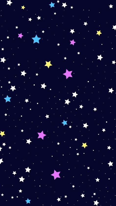 Colorful Stars Wallpaper, Wallpaper Backgrounds Iphone Lockscreen, Starry Night Pattern, Iphone Wallpaper Stars, Neon Stars, Background Night, Background Neon, Night Pattern, Iphone Lockscreen Wallpaper