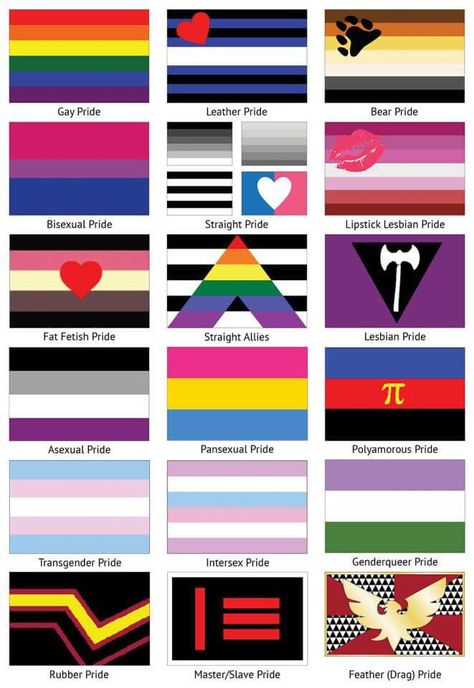 LGBTQ+ flags. Found around the web/unknown source. Lesbian Colors, All Pride Flags, Coloring Pages Ideas, Pages Ideas, Lesbian Pride Flag, Flag Coloring Pages, Bear Pride, Gay Flag, Asexual Pride