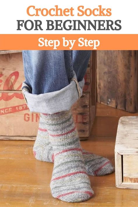 Crochet Socks Tutorial, Crochet Sock Pattern Free, Toe Up Socks, Easy Crochet Socks, Crochet Socks Pattern, Crochet Men, Crochet Shoes Pattern, Crochet Booties, Sock Knitting Patterns