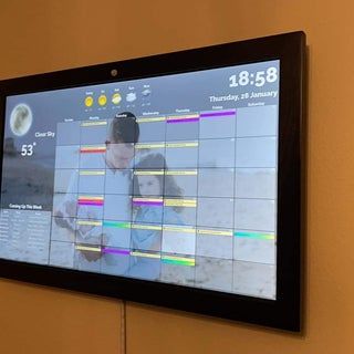 Smart Wall Calendar : 5 Steps - Instructables Electronic Family Calendar, Electronic Wall Calendar, Diy Digital Wall Calendar, Digital Command Center Family, Digital Calendar Ideas, Wall Calendar Design Ideas, Digital Command Center, Mirror Calendar, Electronic Calendar