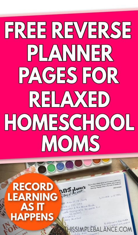 FREE Weekly Printable Homeschool Reverse Planner Pages - record learning as it happens! #unschooling #relaxedhomeschooling Mom Planner Printables Free, Free Homeschool Planner, Study Planner Printable Free, Printable Homeschool Planner, Project Planner Printable, Meal Planner Printable Free, Relaxed Homeschooling, Free Planner Templates, Free Homeschool Printables