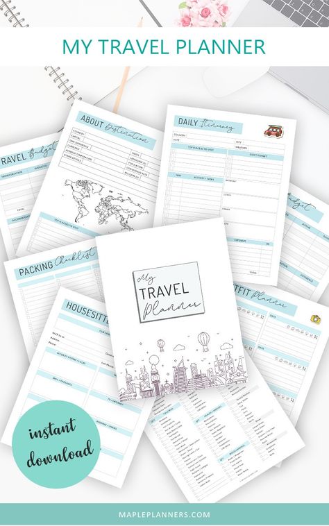 Couple Budget, Free Travel Printables, Vacation Planner Template, Travel Binder, Travel Budget Planner, Travel United States, Kids Budget, Travel Planner Template, Travel Packing Checklist