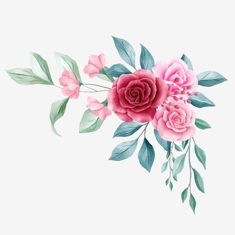 Side Flower Design, Flower Border Png, Rose Line Art, Flower Borders, Side Borders, Frame Floral, Floral Border Design, Roses Drawing, Pink And Purple Flowers