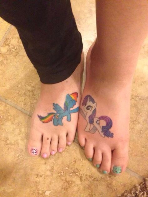 My Little Pony Tattoo, Bff Tats, Stick Poke Tattoo, Matching Friend Tattoos, Matching Tats, Mark Tattoo, Парные Тату, Friendship Tattoos, Cute Tiny Tattoos