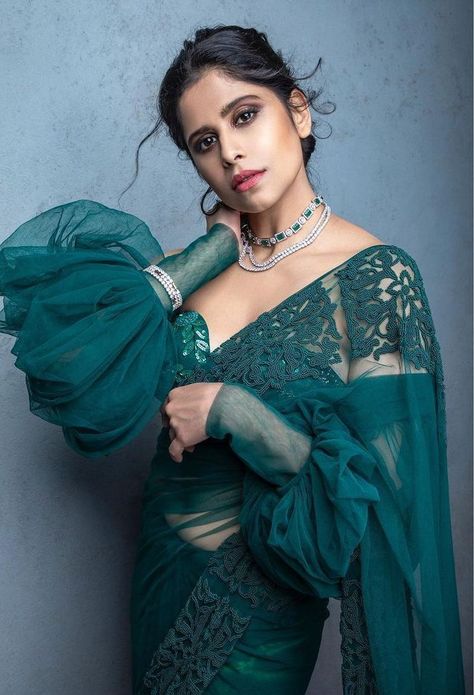 Sai Tamhankar in emerald saree0 Emerald Saree, Sai Tamhankar, Marathi Actress, Lehenga Blouse Designs, Green Tulle, House Photos, Green Saree, Stylish Sarees, Runway Trends