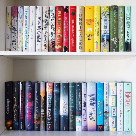 BOOKSHELF ORGANIZATION: How to add a fresh look to your space - - - - As every book-lover knows, it is important to have a system for organizing your bookshelf (and for pretending you have a window seat reading nook). Whether you prefer to sort by author, title, or the Dewey Decimal system, you should always maintain o… Ways To Organize Your Bookshelf, Pretty Bookshelves, Aesthetic Bookshelves, Book Gif, Dewey Decimal System, Dewey Decimal, Beautiful Bookshelf, Bookshelf Inspiration, Cool Bookshelves