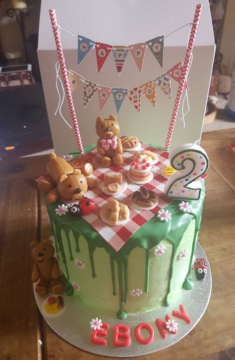 Teddy Bear Picnic Birthday Party Cake, Teddy Bear Tea Party Birthday, Teddy Bears Picnic Cake, Teddy Bear Picnic Birthday Cake, Picnic Theme Cake, Havana Cake, Nct Cake, Teddy Bears Picnic Food, Picnic Cakes