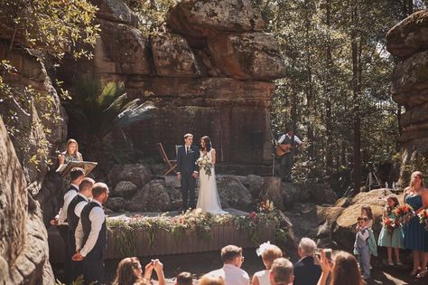 Our Rock Cathedral can be privately yours – bring your friends and family together to Kangaroo Valley Bush Retreat and share something truly special Bush Retreat, Kangaroo Valley, We Rock, Family Together, Valley Wedding, Friends And Family, Summer Wedding, Wedding Ceremony, Kangaroo