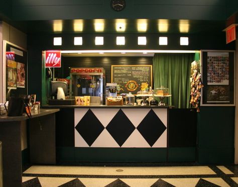 Theater Concession Stand Ideas, Cinema Concession, Concession Stand Ideas, Movie Theater Lobby, Retro Basement, Popcorn Design, Popcorn Stand, Outdoor Firewood Rack, Home Theater Room Design