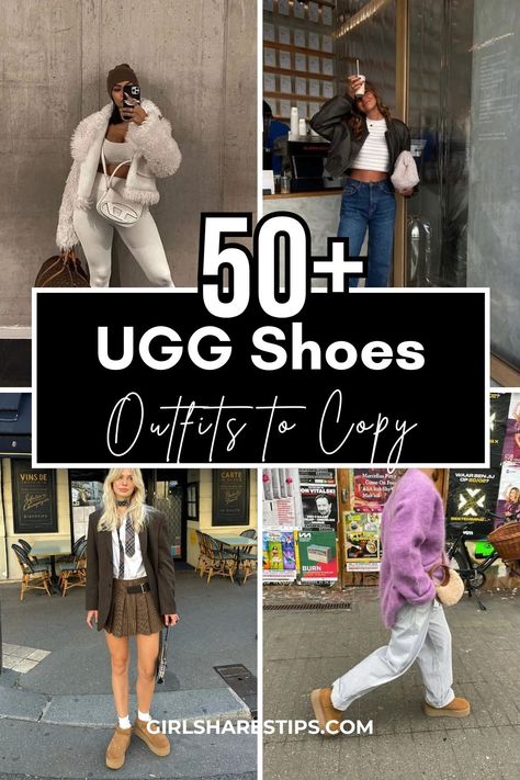 50+ Perfect UGGs Outfit Ideas to Be Cozy and Stylish (Platform, Tasman, Classic Mini, and More) Classic Mini Vs Ultra Mini Ugg, Ugg Tasman Skirt Outfit, Uggs Tasman Slippers Outfit, Ugg Classic Ultra Mini Platform Outfit, Platform Uggs Outfit Winter, Ugg Tasman Platform Outfit, Ugg Classic Mini Platform Outfit, Styling Platform Uggs, Platform Ugg Boots Outfit