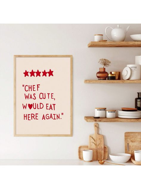 1pcs Chef Was Cute, Would Eat Here Again Black Canvas Paintings,Aesthetic Kitchen Home Decor ,Cute Cooking Art Kitchen Wall Art ,Minimalist Heart Print, Red Chef Art Print,No Frame 19.6x27.5 InchI discovered amazing products on SHEIN.com, come check them out! Chef Was Cute Would Eat Here Again, Canvas Paintings Aesthetic, Cute Cooking, Paintings Aesthetic, Chef Art, Home Decor Cute, Black Canvas Paintings, Aesthetic Kitchen, Wall Art Minimalist