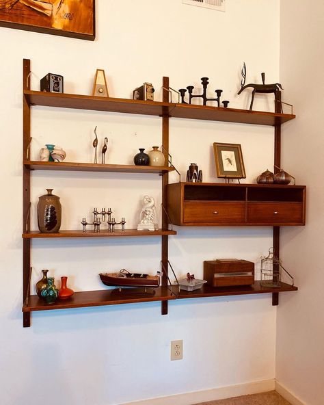 Mid Century Wall Shelf, Mcm Shelving, Mcm Industrial, Mcm Hanging Shelf, Wall Shelf Mcm, Mid Century Shelves, Mid Century Wall Shelves, Mcm Modular Wall Unit, Modular Wall Shelf