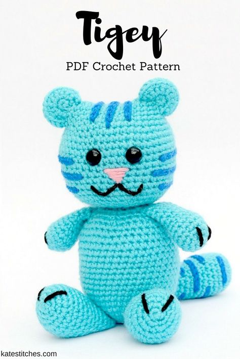 Mr Rodgers, Tiger Crochet, Daniel Tiger, Crochet Plush, Easy Crochet Projects, Yarn Bowl, I Like You, Crochet Cat, Knitting Ideas