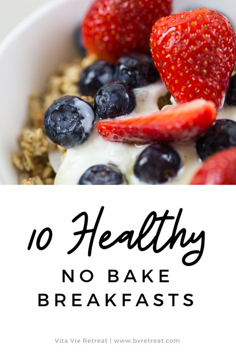 10 Healthy No Bake Breakfasts - Super Easy Breakfast Ideas. Need healthy, satisfying breakfasts in a pinch? We've got you covered. Click the photo to see recipes. #recipe #nutrition #eatclean #breakfast No Bake Breakfast Ideas, Bake Breakfast Ideas, Super Easy Breakfast Ideas, Awesome Breakfast Ideas, No Bake Breakfast, Blood Sugar Recipes, Spicy Pretzels, 10 Healthy Habits, Health Tip Of The Day