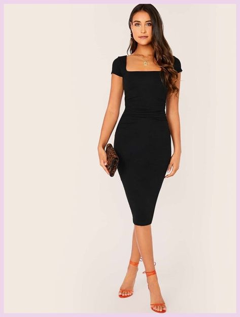 [PaidAd] 69 Most Saved Black Bodycon Dress Outfit Tips and Tricks To Check Out Now #blackbodycondressoutfit Cute Knee Length Dresses, Bodycon Dress Outfit Party, Black Bodycon Dress Outfit, Bodycon Dress Outfit, Knee Length Dresses Formal, Fitted Knee Length Dress, Outfit Tips, Body Con Dress Outfit, Celebrity Casual Outfits