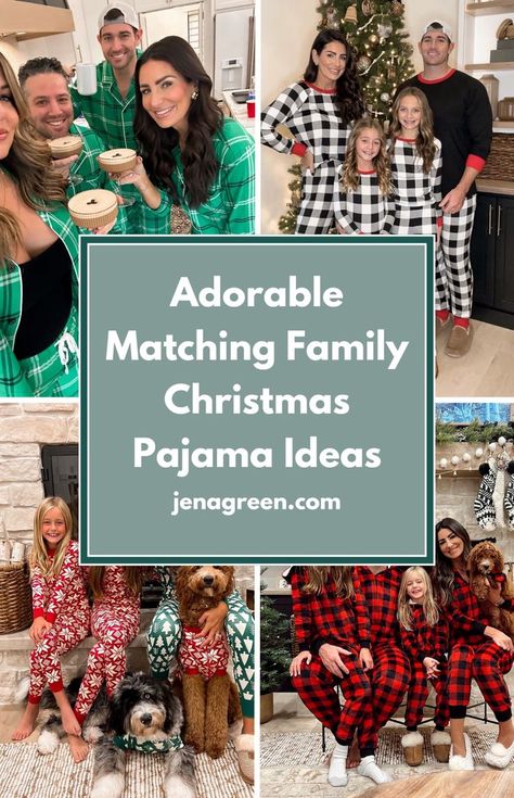 Get matching Christmas pajamas for your family to wear in photos and on Christmas morning. These matching Christmas outfits are perfect for a cute matching family Christmas pajamas look during the holiday. Discover the best outfit ideas for a cozy and festive time with family Christmas pajamas! What To Wear On Christmas, Matching Family Pjs, Family Matching Christmas Pajamas, Family Holiday Pajamas, Matching Christmas Outfits, Family Pjs, Matching Family Christmas Pajamas, Matching Christmas Pajamas, Family Holiday Photos