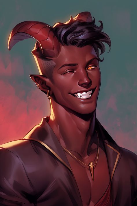 Male Tiefling Character Art, Yellow Tiefling Male, Dnd Character Design Tiefling, Tiefling Fighter Male, Male Bard Character Art, Tiefling Barbarian Male, Teifling Character Art, Male Tiefling Character Design, Tiefling Male Character Concept