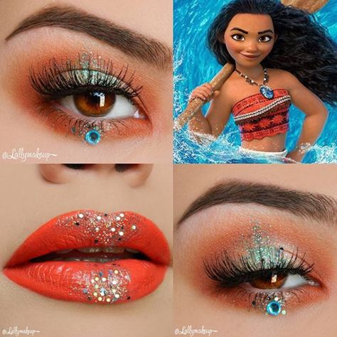 Moana Inspired Makeup, Disney Princess Makeup Looks, Disney Makeup Looks, Mulan Makeup, Kendall Jenner Maquillaje, Moana Makeup, Instagram Makeup Looks, Kylie Jenner Makeup Look, Burgundy Makeup Look