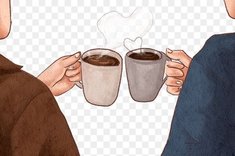 Couple Png, Couple Coffee, About Coffee, Couple Illustration, Hand Drawn Illustration, Drawn Illustration, Coffee Date, Coffee Cafe, Free Illustrations