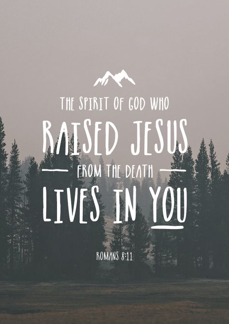 Romans 8:11, Romans 8 11, Spirit Of God, Resurrection Day, Best Bible Verses, Biblical Verses, Romans 8, Bible Quote, Inspirational Bible Verses