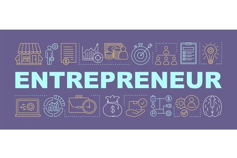 Entrepreneur word concepts banner. Management. Planning, running business. Startup strategy. Presentation, website. Isolated lettering typography idea with linear icons. Vector outline illustration. If you are interested in custom design or want to make some adjustments to purchase the product, don't hesitate to contact us! bsd@bsdgraphic.com Entrepreneur Illustration, Running Business, Presentation Website, Strategy Presentation, Outline Illustration, Affiliate Marketing Course, Business Startup, Marketing Course, School Project