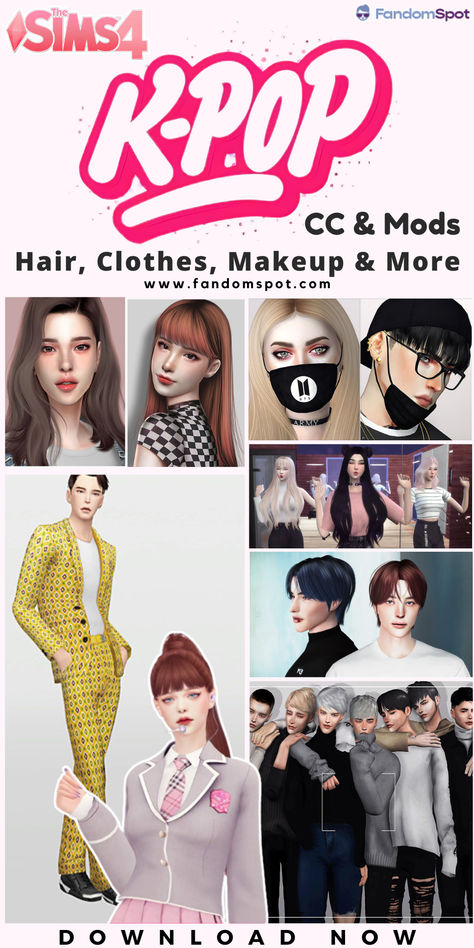 Sims 4 Cc Twice Clothes, Seventeen Sims 4 Cc, K Pop Sims 4 Cc, Kpop Cc Sims 4, Sims 4 Kpop Cc, Twice Clothing, Mod Hair, Pop Albums, Love Cover