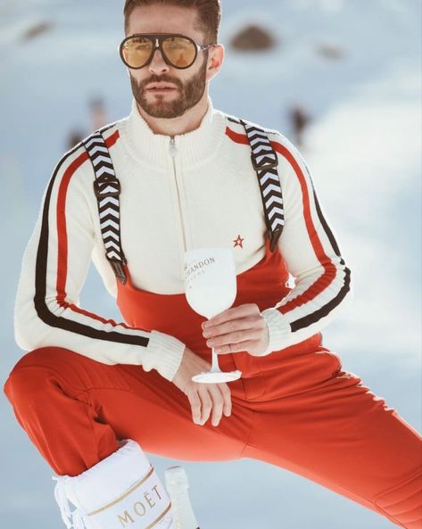 Ski Party Outfit, Retro Ski Outfit, Ski Fashion Men, Ski Outfit Men, Apres Ski Men, Frat Party Outfit, Mode Au Ski, Apres Ski Outfit, Apres Ski Outfits