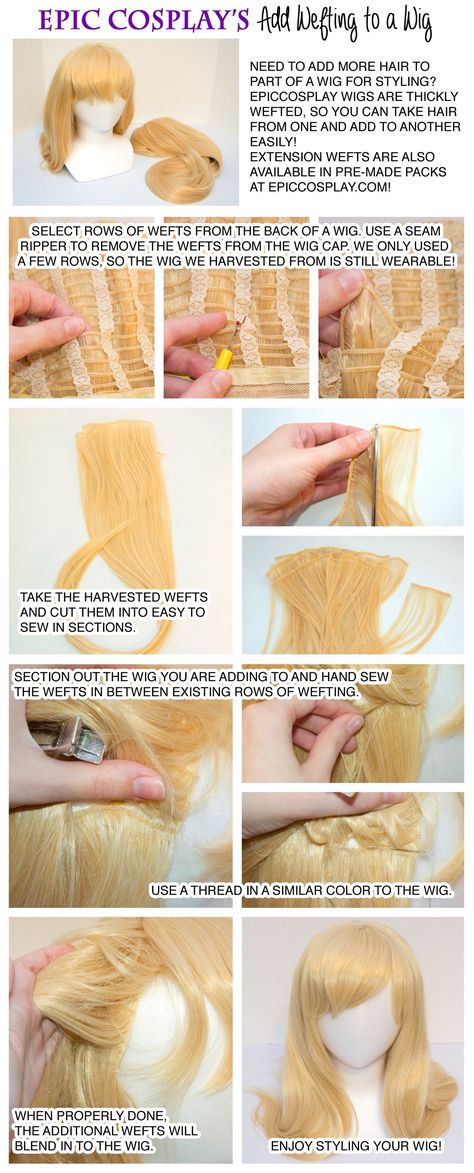 Cosplay Wig Tutorial, Wig Styling, Costume Tutorial, Cosplay Hair, Epic Cosplay, Idee Cosplay, Cosplay Tutorial, Cosplay Diy, Doll Wigs