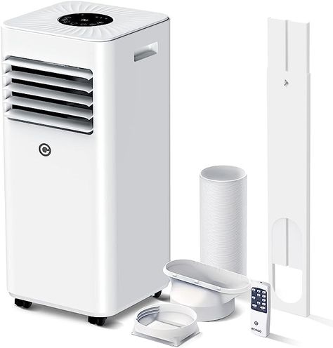 【Powerful Cooling Efficiency】 Employing an advanced air compressor, this portable air conditioner features 9000 BTUs high cooling efficiency in its compact size. It fits rooms up to 215 square feet, which allow it to condition your bedroom, office, or cabin near your home efficiently. 【4-in-1 Multifunctional】 Designed to improve your room environment, this air conditioner sports 3 essential modes: cooling mode to cool down your room while the weather is hot; fan mode to deliver either gentle or Mobile Air Conditioner, Air Conditioner Units, Portable Air Conditioners, Window Vents, Portable Ac, Rest Area, Air Conditioning Unit, Ac Units, Air Conditioners