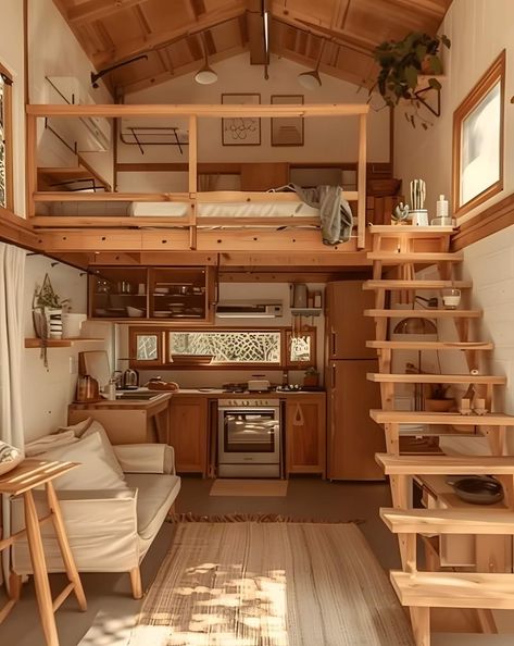 Fall Tiny House, 16x30 Cabin Floor Plans, 12x24 Tiny House Interior, Tiny Home Cabin Interior, Mini Home Ideas, Tiny Home Ideas Interiors, Tiny House Aesthetic, Pet House Design, Tiny Home Interior