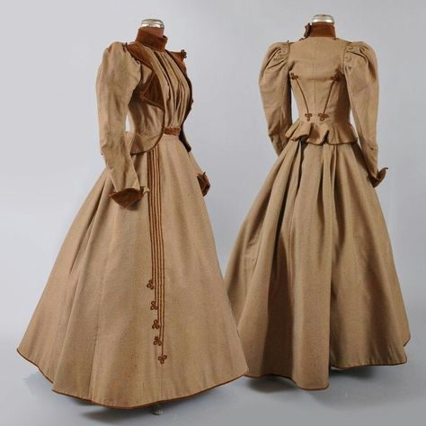 1890s Victorian Promenade Visiting Suit Dress 1890 Dress, 1890 Fashion, Edwardian Fashion Dresses, 1900 Fashion, Walking Dress, 1890s Fashion, 19th Century Clothing, 1800s Fashion, Victorian Costume