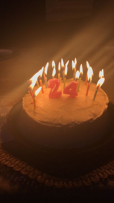 24 Birthday Aesthetic, 24th Birthday Cakes, Hello 24 Birthday, Twenty Four Birthday, Its My 24th Birthday, Happy Birthday 24th Birthday, Birthday Cake 24th Birthday, 24th Birthday Aesthetic, 24th Birthday Cake Ideas