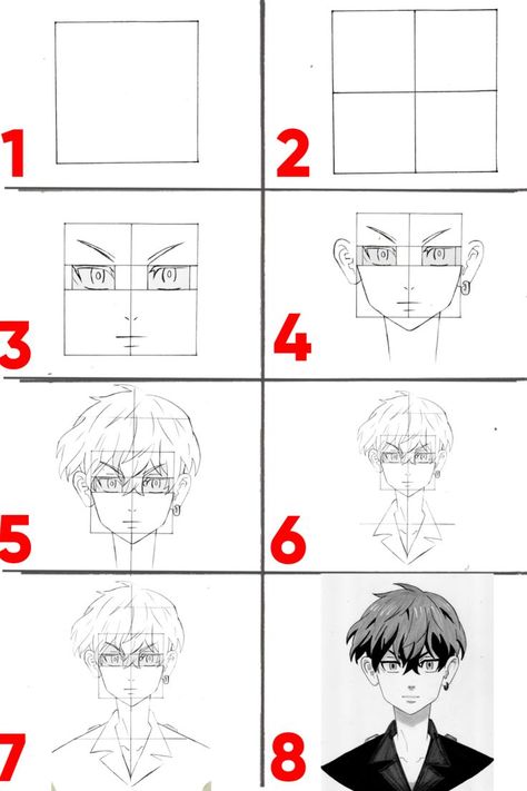 Learn How to draw chifuyu matsuno from tokyo revengers step by step easy tutorial. In this video show drawing with 8 easy steps. Thank You Everyone For Watching My Video. Please Like and Share this video if you find it helpful!. Really appreciate your support! Tools : - A4 Paper - Pencil 6b - Marker (Black) Drawing Sketches Step By Step, Sketches Step By Step, Show Drawing, Naruto Drawings Easy, Anime Drawings For Beginners, Anime Drawing Sketches, Simple Anime, Drawing Tutorial Face, Black Paper Drawing