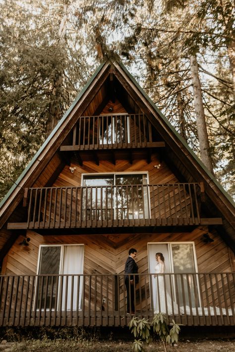 Airbnb Wedding Venues, Cute Airbnb, Wedding Venues Washington State, Cabin Elopement, Venues For Weddings, Treehouse Point, Diablo Lake, Outdoors Indoors, Airbnb Wedding